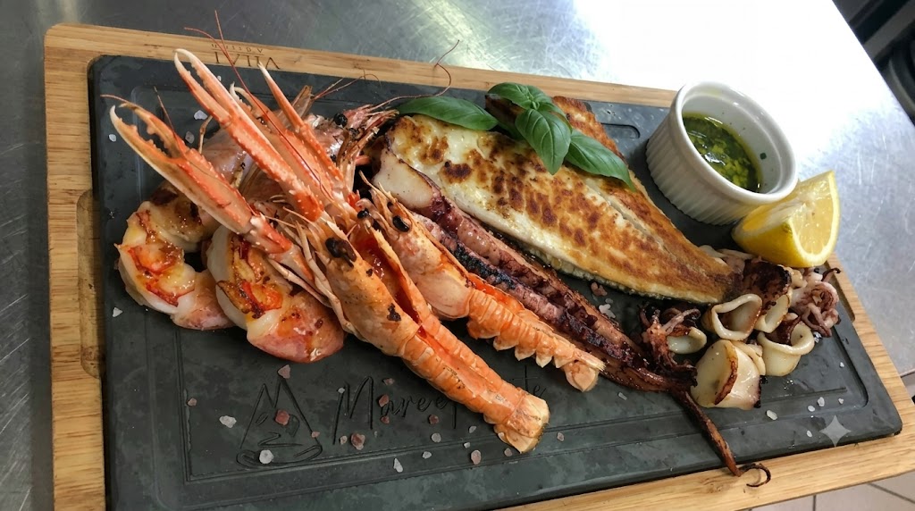 Platou cu fructe de mare la grătar
