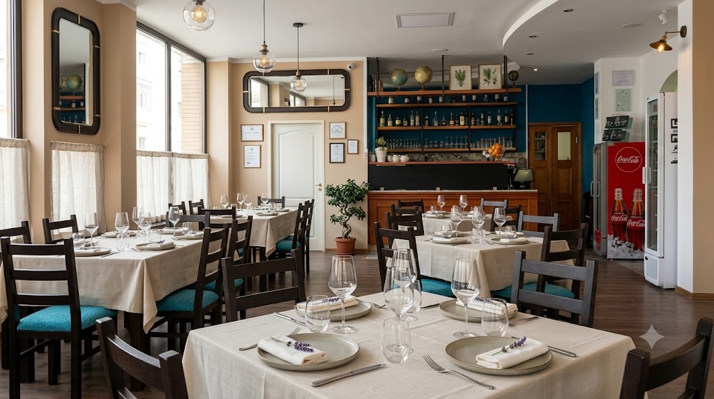 Terasa restaurantului Mare e Monte